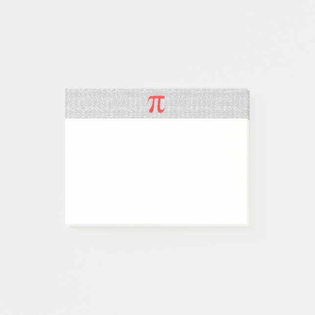 Original red number pi day mathematical symbol post-it notes (Front)