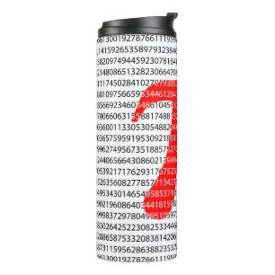 Original red number pi day mathematical symbol thermal tumbler