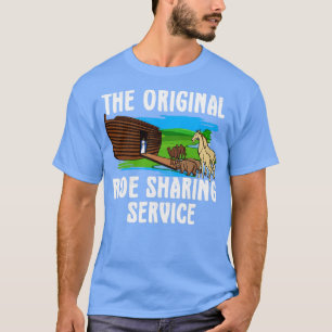 Original Ride Sharing Noah on his Ark Funny Christ T-Shirt