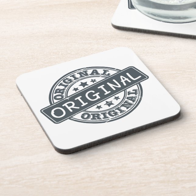 Original - rubber stamp coaster (Left Side)