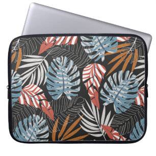 Original seamless pattern with bright plants and l laptop sleeve