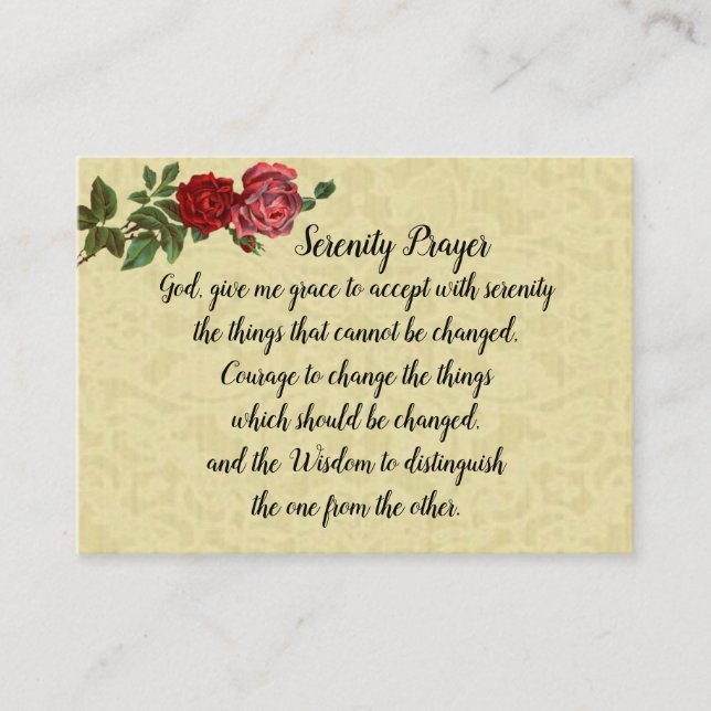 Original Serenity Prayer Holy Card (Front)