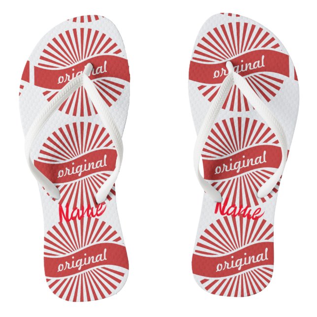 Original Sign Logo Thunder_Cove  Flip Flops (Footbed)