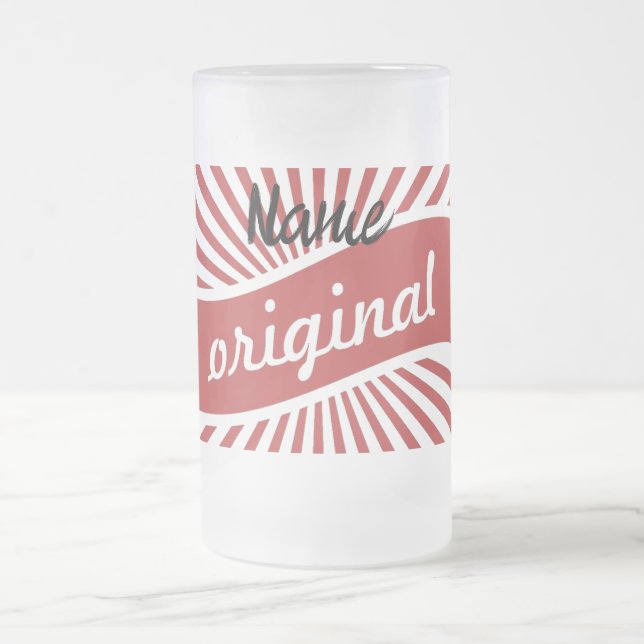 Original Sign Logo Thunder_Cove  Frosted Glass Beer Mug (Center)
