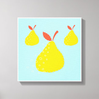 Original Simple Art Three Pears Canvas Prints