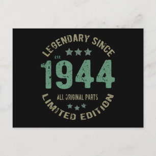 Original Since 1944 Vintage Legend Birthday Gift Postcard