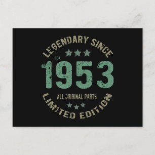 Original Since 1953 Vintage Legend Birthday Gift Postcard