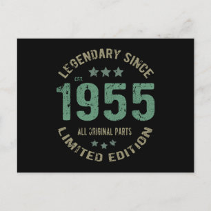 Original Since 1955 Vintage Legend Birthday Gift Postcard