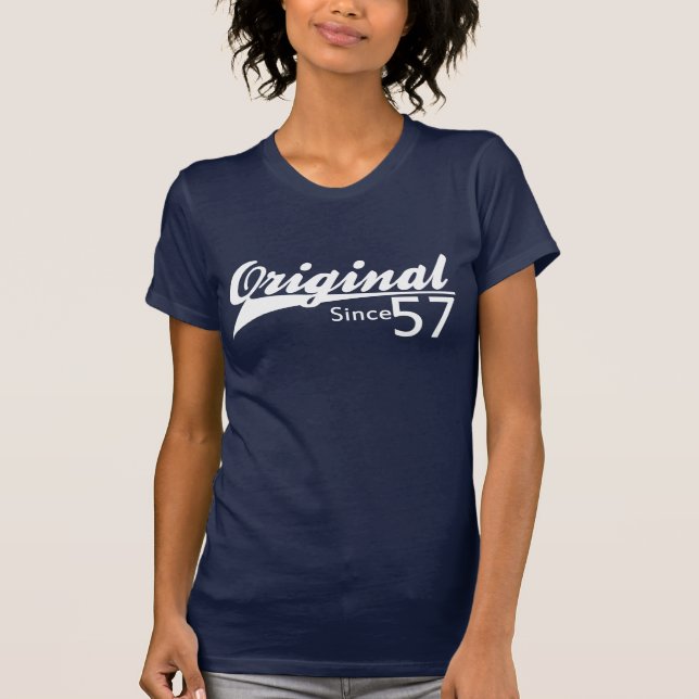 Original Since 1957 Baseball Inspired Birthday TEE (Front)