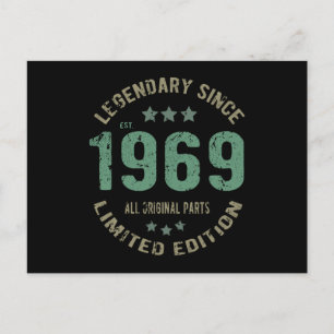Original Since 1969 Vintage Legend Birthday Gift Postcard