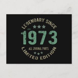 Original Since 1973 Vintage Legend Birthday Gift Postcard