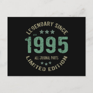 Original Since 1995 Vintage Legend Birthday Gift Postcard