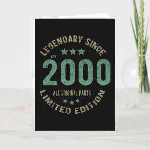 Original Since 2000 Vintage Legend Birthday Gift Card