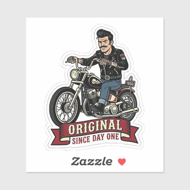 Original Since Day One Biker Motorcycle Vinyl (Sheet)