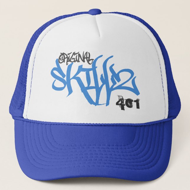 Original Skillz Logo (New Blue Trucker Hat (Front)