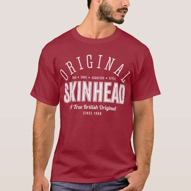 Original Skinhead – White Text T-Shirt (Front)