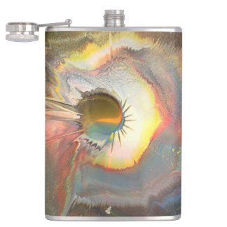 Original spin art hip flask