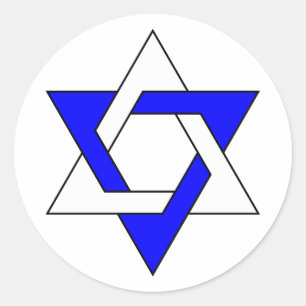 Original Star of David symbol Two colours T-Shirt Classic Round Sticker
