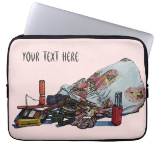 original still life picture of vintage make up bag