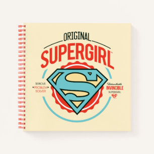 Original Supergirl Vintage Logo Badge Notebook