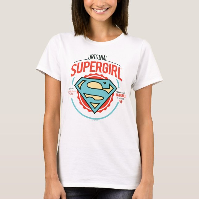 Original Supergirl Vintage Logo Badge T-Shirt (Front)