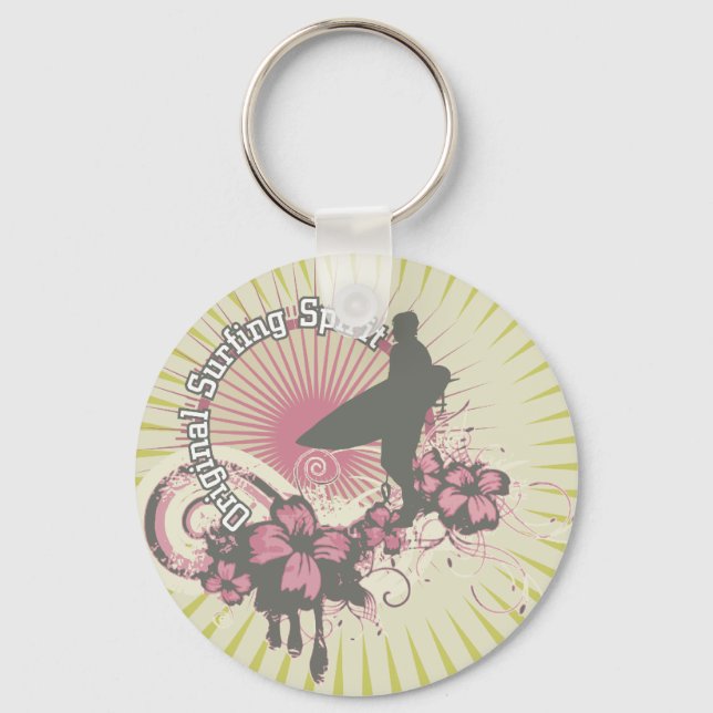 Original Surfing Spirit Tshirts and Gifts Key Ring (Front)