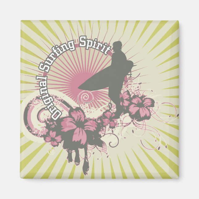 Original Surfing Spirit Tshirts and Gifts Magnet (Front)