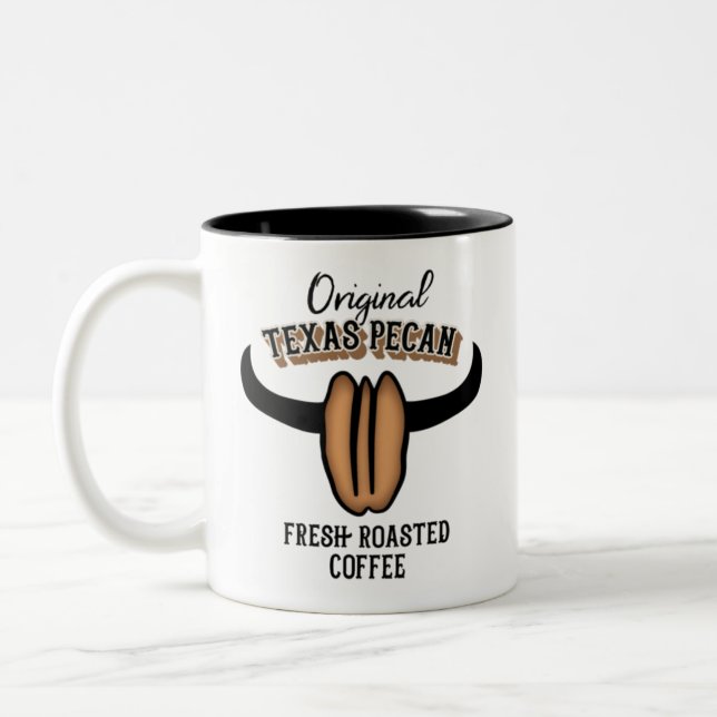 Original Texas Pecan Two-Tone Coffee Mug (Left)