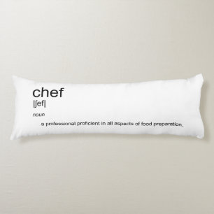 Original text design CHEF definition dictionary Body Cushion