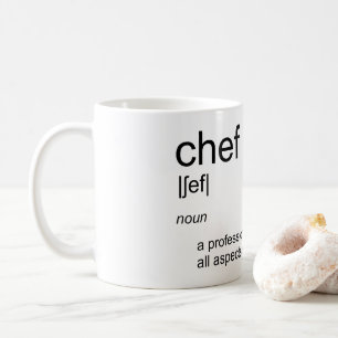 Original text design CHEF definition dictionary Coffee Mug