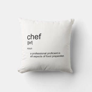Original text design CHEF definition dictionary Cushion