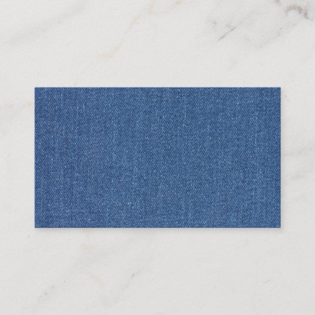 Original textile fabric blue fashion jean denim business card (Front)