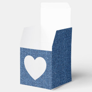 Original textile fabric blue fashion jean denim favour box