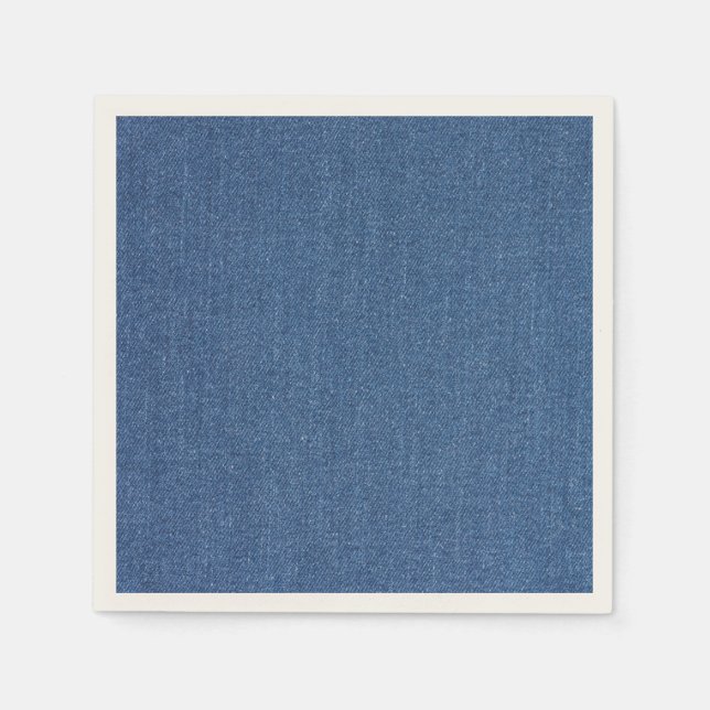 Original textile fabric blue fashion jean denim napkin (Front)