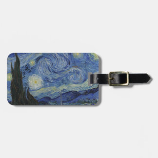 Original the starry night paint luggage tag