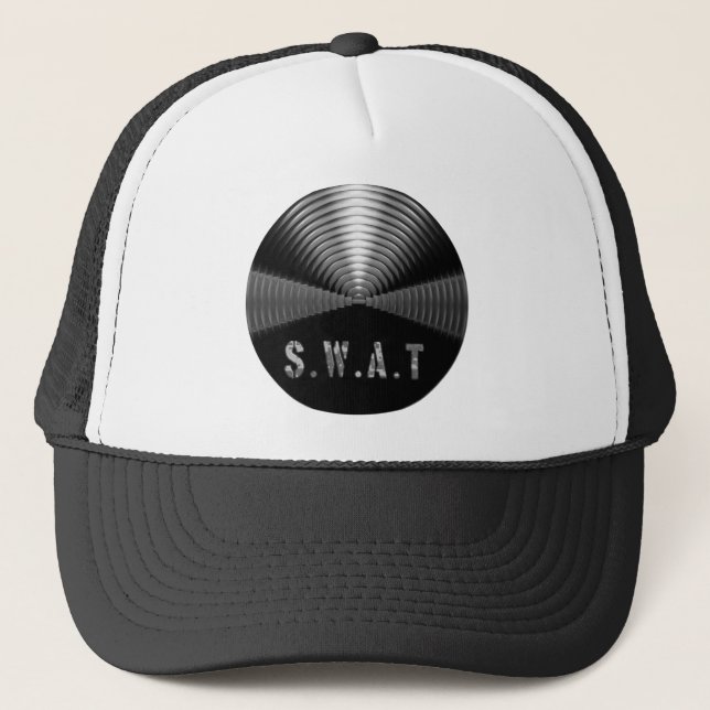 Original Thin Blue Line Divisional Symbol - SWAT Trucker Hat (Front)