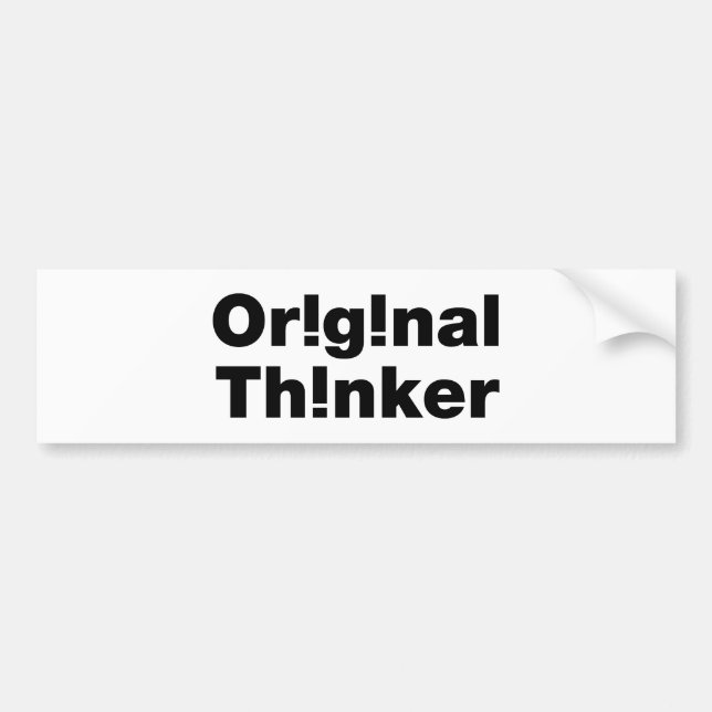 Original Thinker Bumper Sticker (Front)