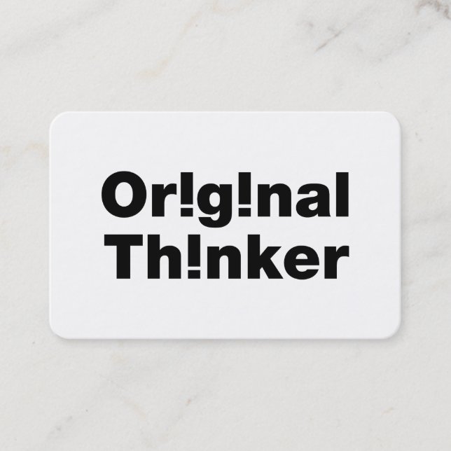 Original Thinker Business Card (Front)