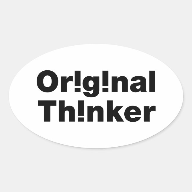 Original Thinker Oval Sticker (Front)