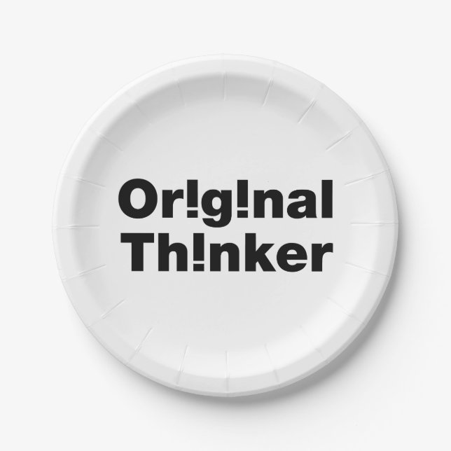 Original Thinker Paper Plate (Front)