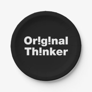 Original Thinker Paper Plate