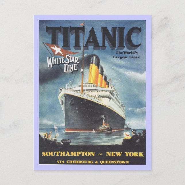 Original Titanic poster Postcard (Front)