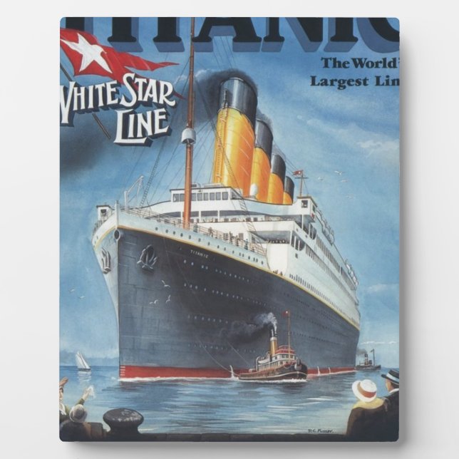 Original titanic vintage poster 1912 plaque (Front)