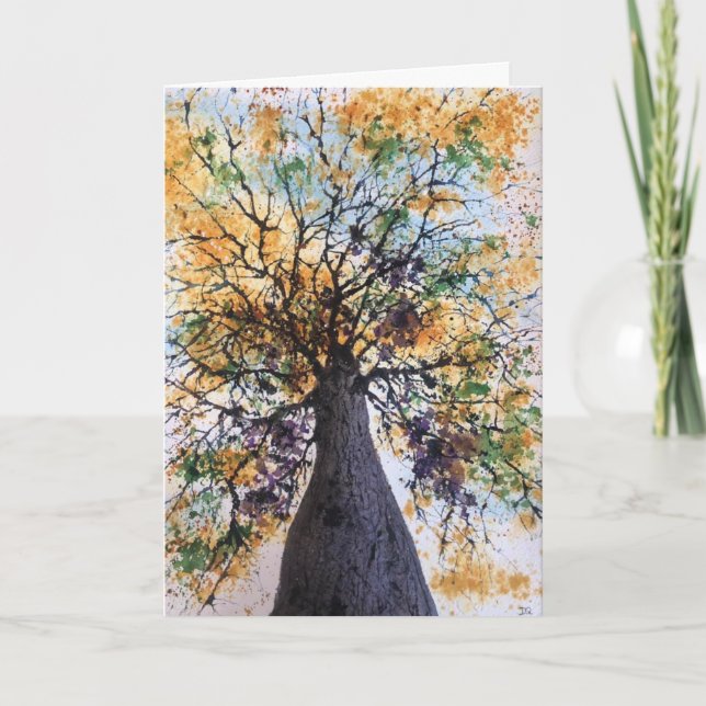 Original Tree Art on Blank Card (Front)