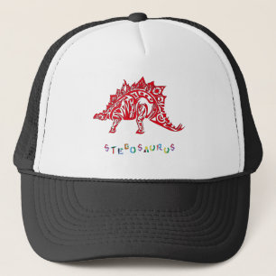 Original Tribal Style Design Stegosaurus with Neme Trucker Hat