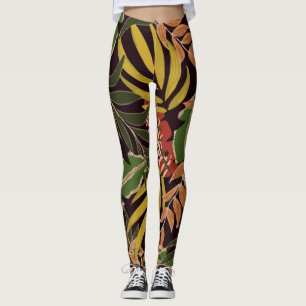 Original  Tropical  Plants Leaves Leggings