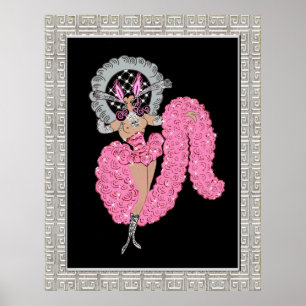 Original unfinished Erte Design "Mimi"  Poster