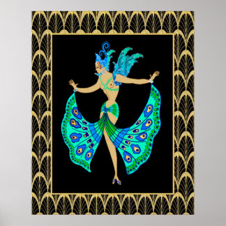 Original unfinished ERTE - re-colored by me Poster