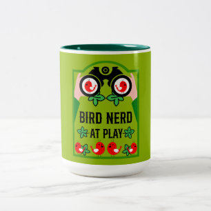 Original Unique Birdwatcher Two-Tone Coffee Mug