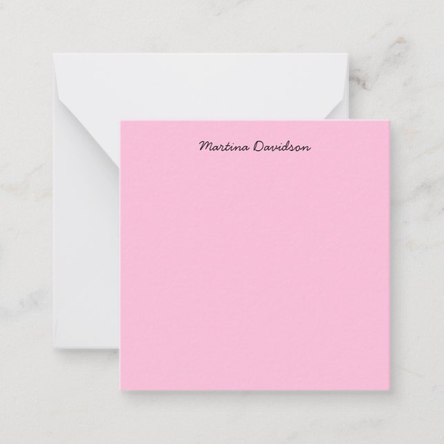 Original Unique Pink Creative Handwriting Card (Front)